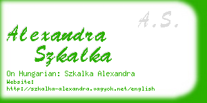 alexandra szkalka business card